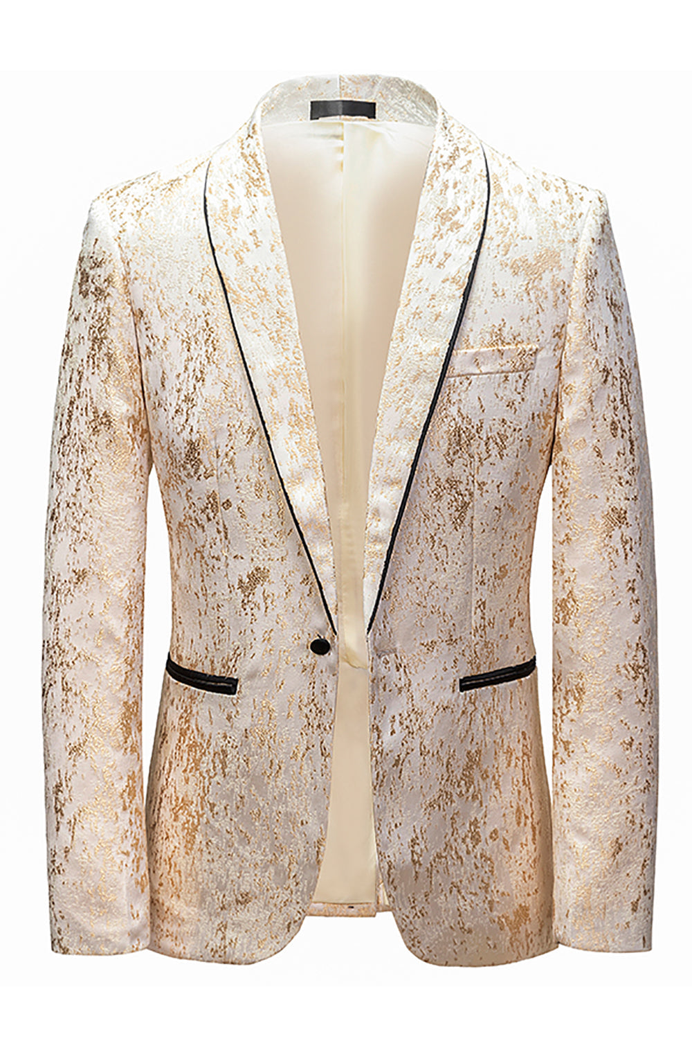 Blazer Jacquard Blanc Homme