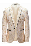 Blazer Jacquard Blanc Homme