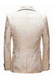 Blazer Jacquard Blanc Homme