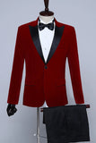 Blazer de smoking en velours noir pour hommes