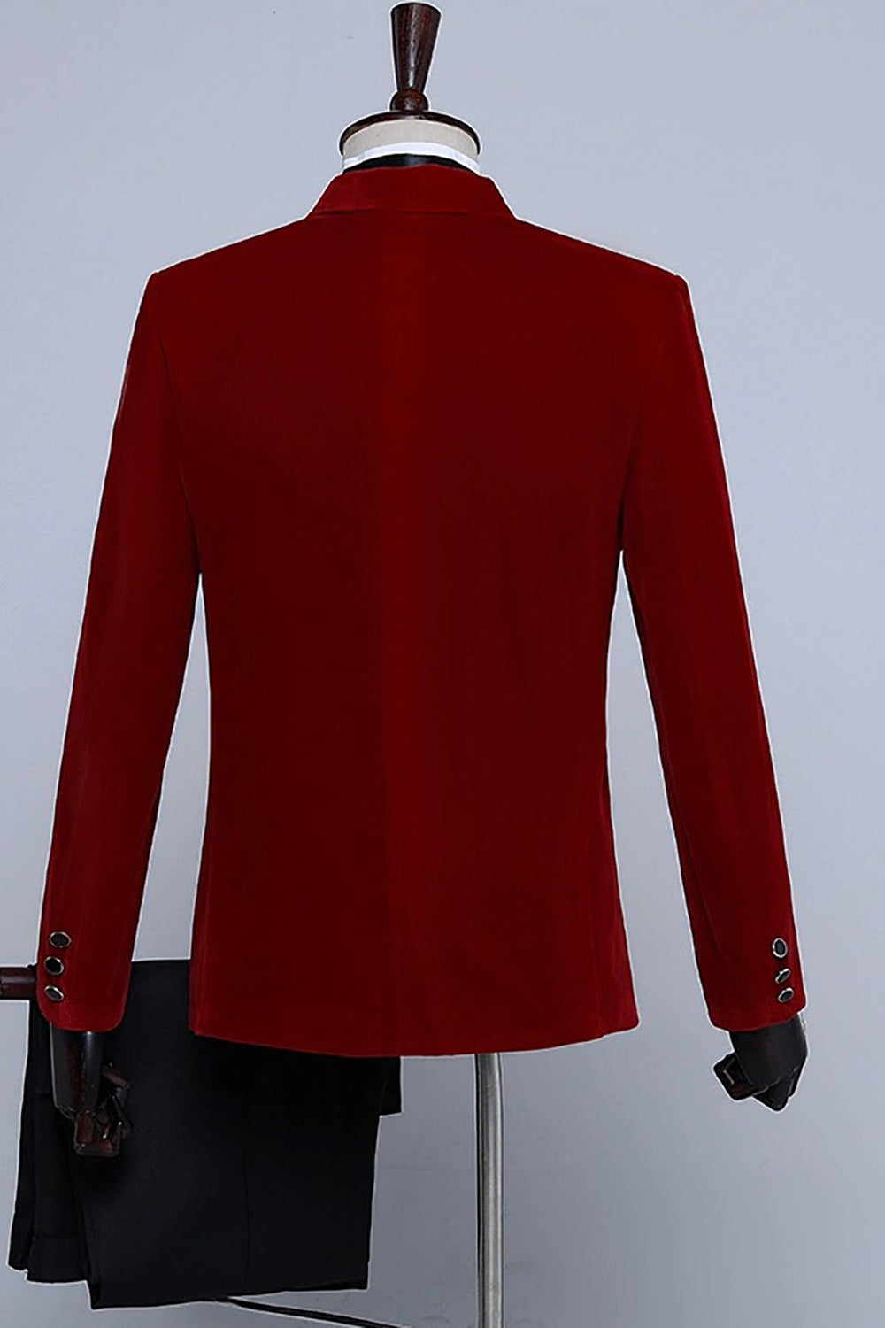 Blazer de smoking en velours noir pour hommes