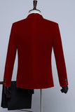 Blazer de smoking en velours noir pour hommes