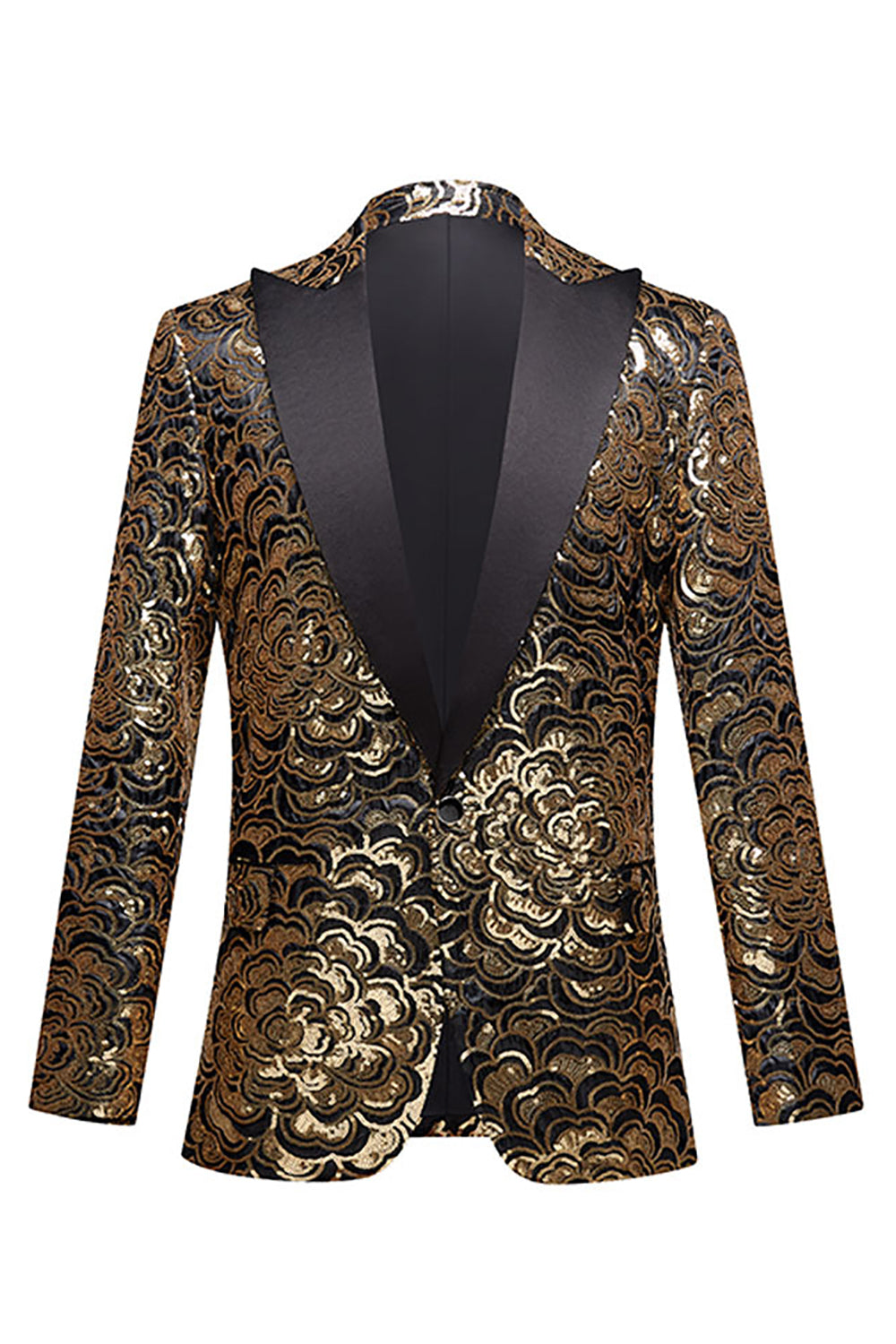 Paillettes dorées Blazer Homme