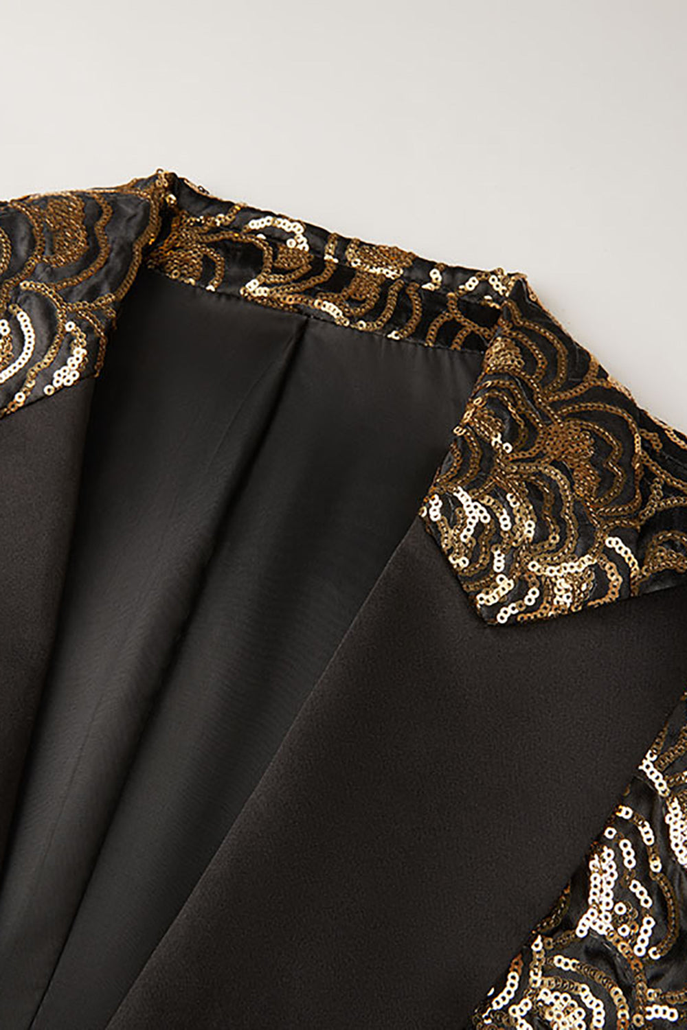 Paillettes dorées Blazer Homme