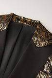 Paillettes dorées Blazer Homme