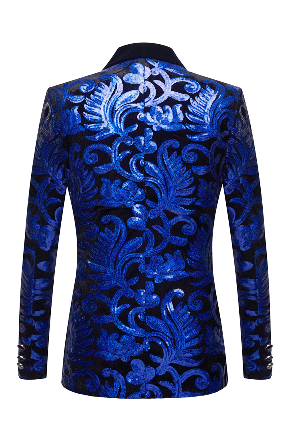 Paillettes bleu roi Costumes 2 pièces pour hommes