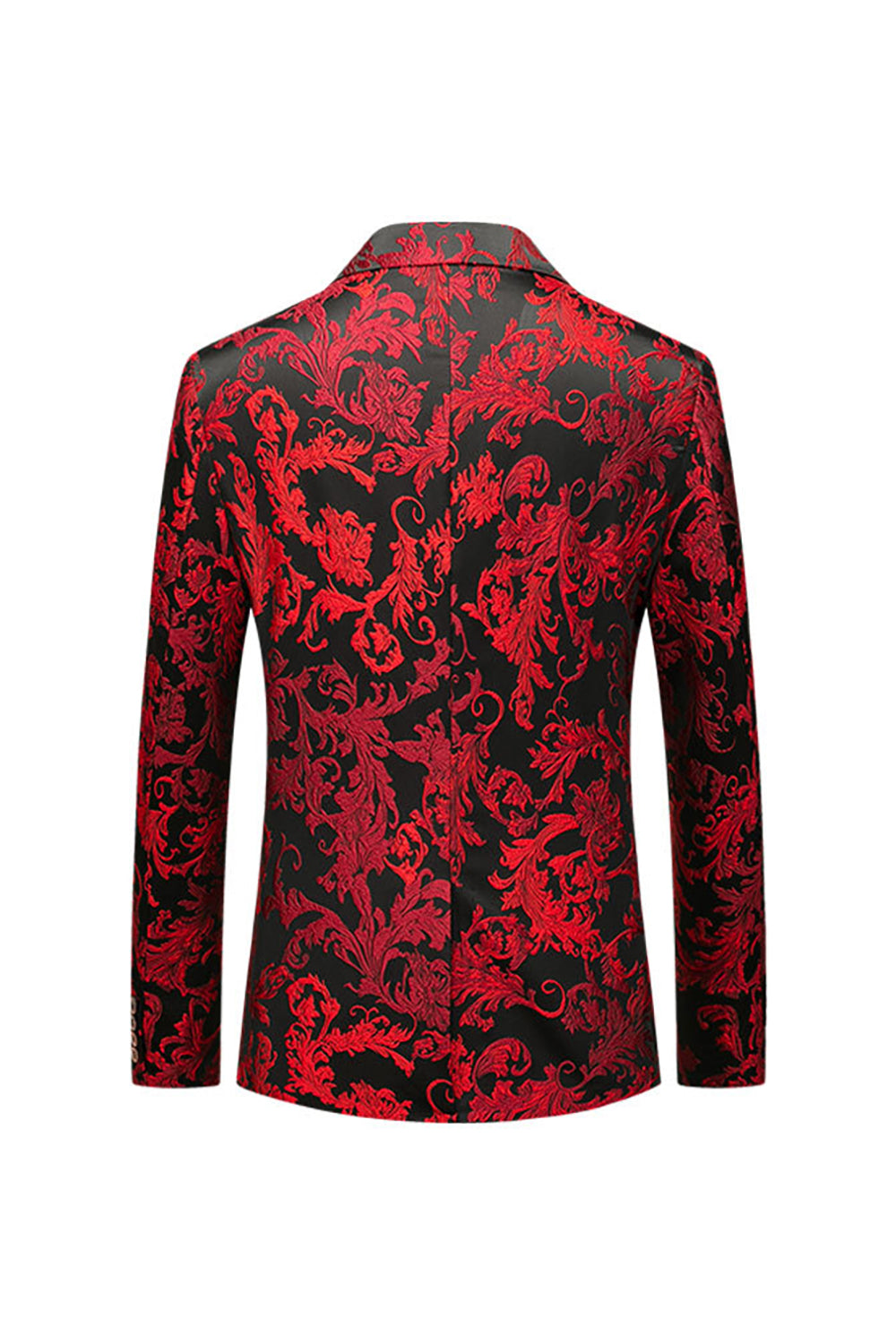 Revers rouge cranté Jacquard Prom Blazer