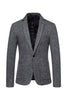 Charger l&#39;image dans la galerie, Khaki Tweed Un bouton Revers cranté Blazer pour hommes