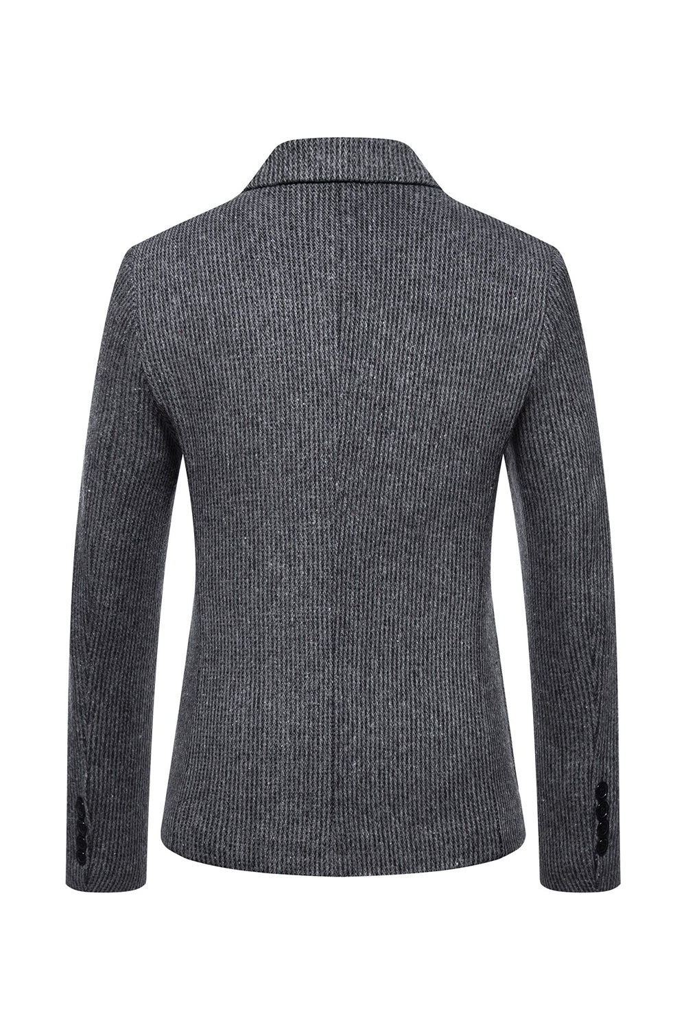 Khaki Tweed Un bouton Revers cranté Blazer pour hommes