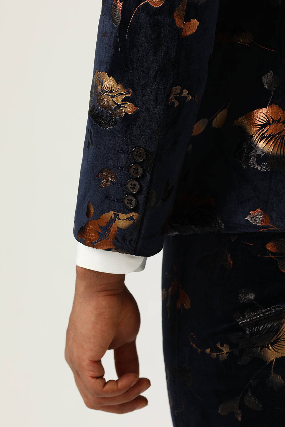 Revers noir à double poitrine Costumes de bal pour hommes