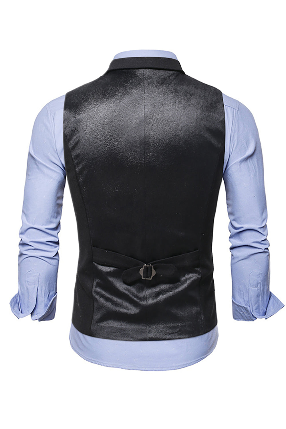 Peak Lapel Single Breasted Woolen Gilet pour homme
