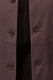 Brown Stand Collar Single Breasted Men’s Blazer