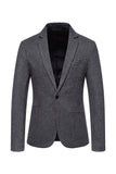 Khaki Plaid One Button Blazer pour hommes