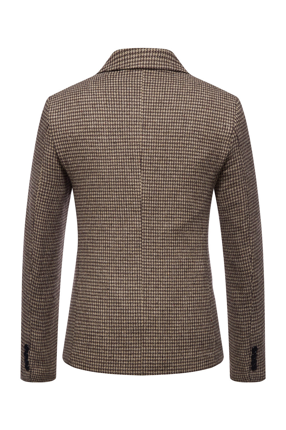 Khaki Plaid One Button Blazer pour hommes