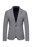 Khaki Plaid One Button Blazer pour hommes