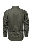Vêtements de travail pour hommes à manches longues Army Green Plus Size Shirt