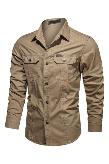 Vêtements de travail pour hommes à manches longues Army Green Plus Size Shirt