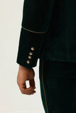 Dark Green Velvet 2 pièces Costumes de bal pour hommes