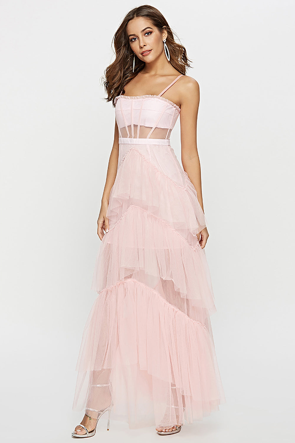 Corset noir Tulle long robe longue robe