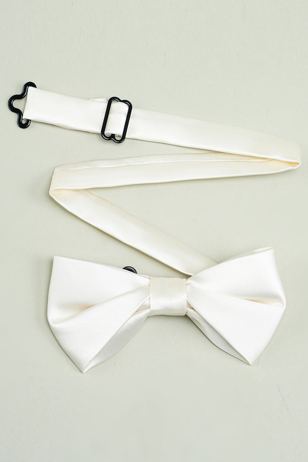 Nœud papillon en satin réglable blanc Nœud papillon Tuxedo formel