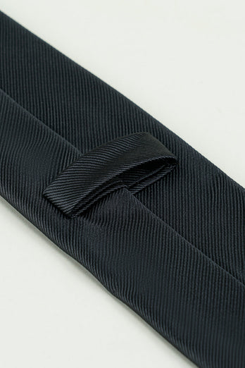 Cravate de fête en satin massif noir