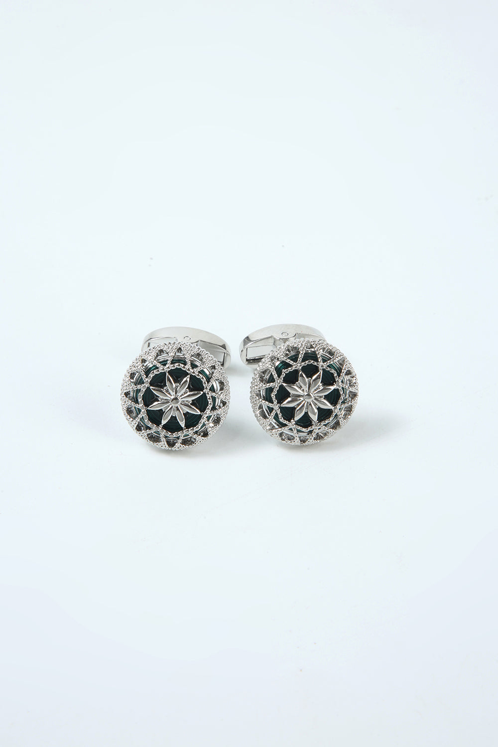 Chemises Tuxedo scintillantes noires Boutons de manchette pour hommes