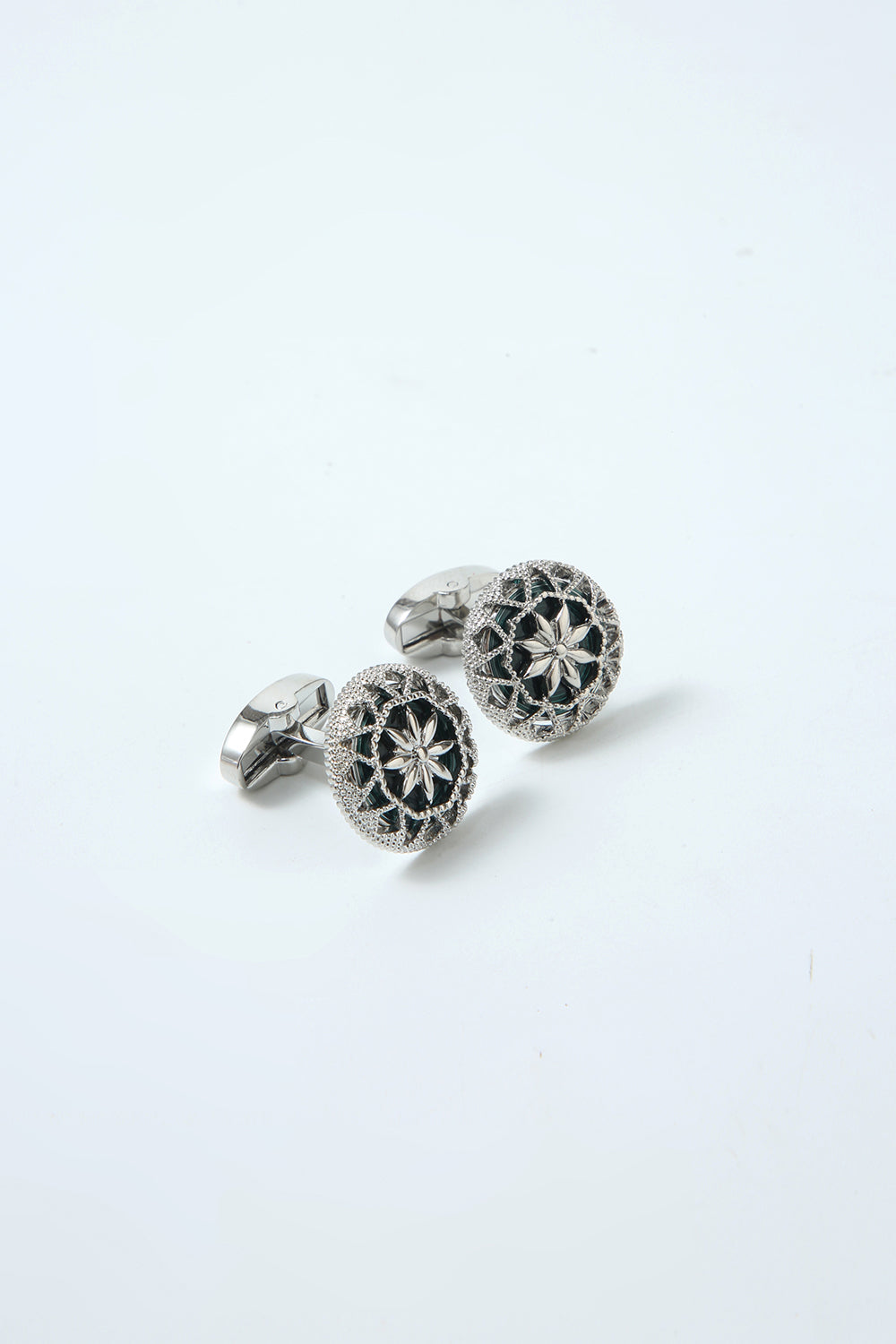 Chemises Tuxedo scintillantes noires Boutons de manchette pour hommes