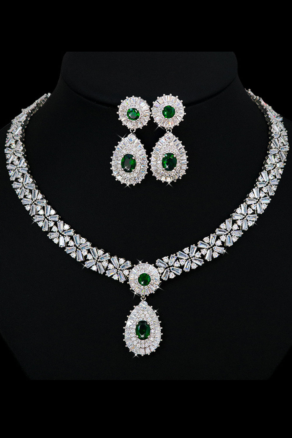 Royal Blue Crystal Collier Boucle d’oreille Ensemble de bijoux