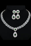 Royal Blue Crystal Collier Boucle d’oreille Ensemble de bijoux