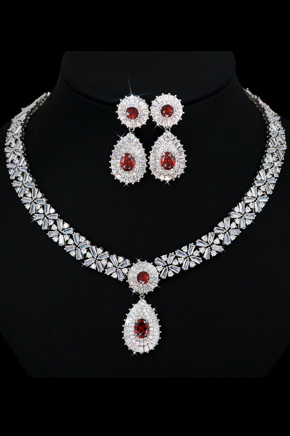 Royal Blue Crystal Collier Boucle d’oreille Ensemble de bijoux