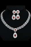 Royal Blue Crystal Collier Boucle d’oreille Ensemble de bijoux