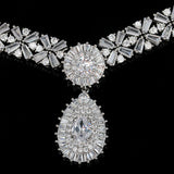 Royal Blue Crystal Collier Boucle d’oreille Ensemble de bijoux