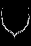 Collier en cristal d’argent Boucles d’oreilles Ensemble de bijoux