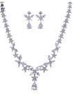 Royal Blue Butterfly Crystal Drop Boucles d’oreilles Collier Bijoux Set