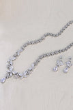 Royal Blue Butterfly Crystal Drop Boucles d’oreilles Collier Bijoux Set