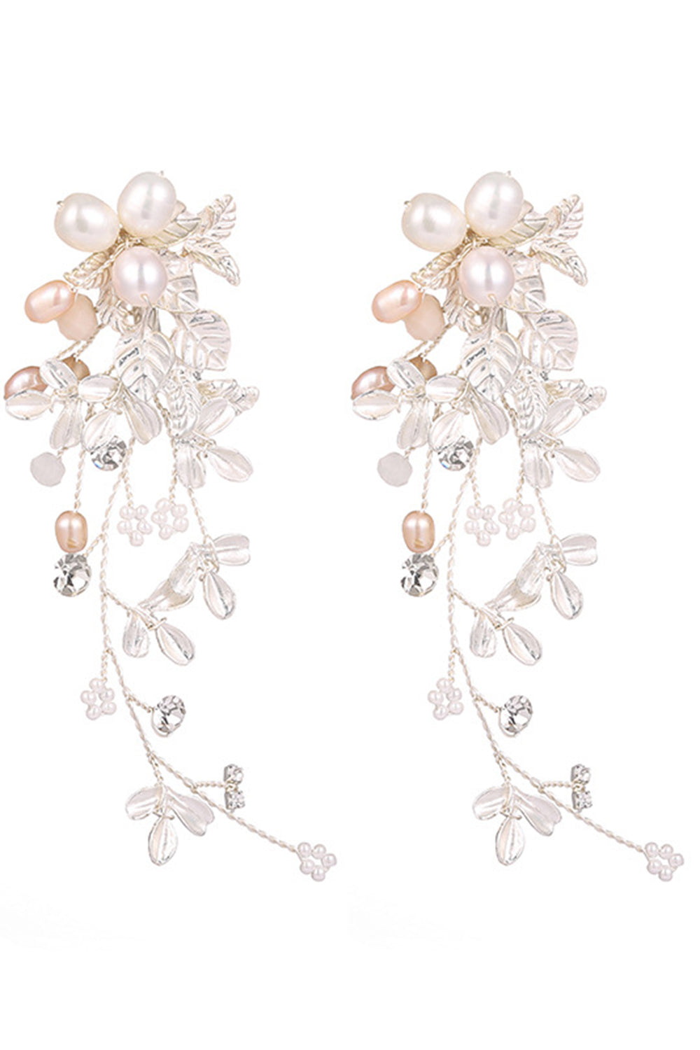 Clip d’oreille de mariée en perle