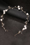 Bandeau de mariée doré à fleurs