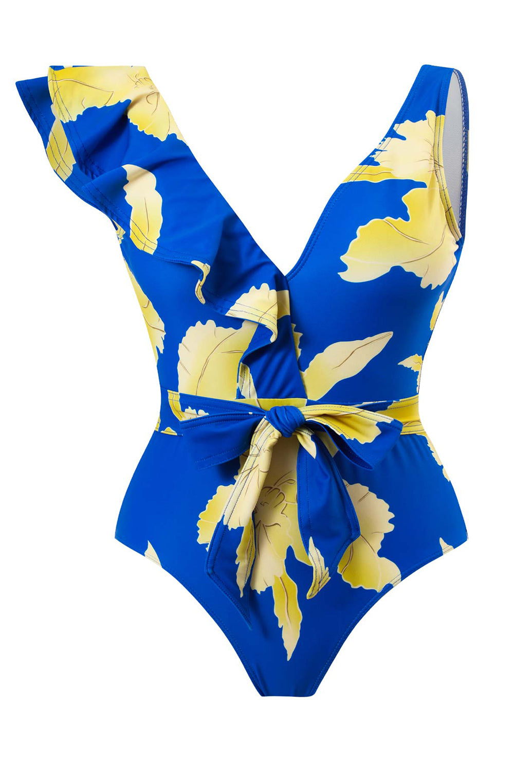 Ensemble de bikini vert imprimé deux pièces avec jupe de plage