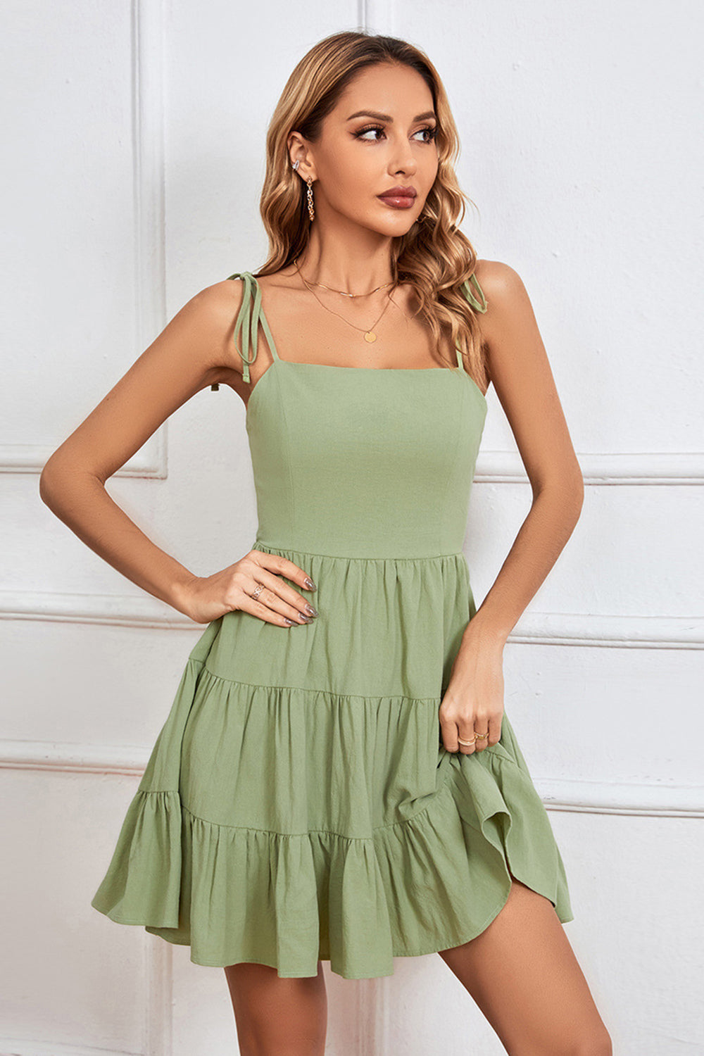 Noirs Bretelles Spaghetti Open Back Robe de Cocktail