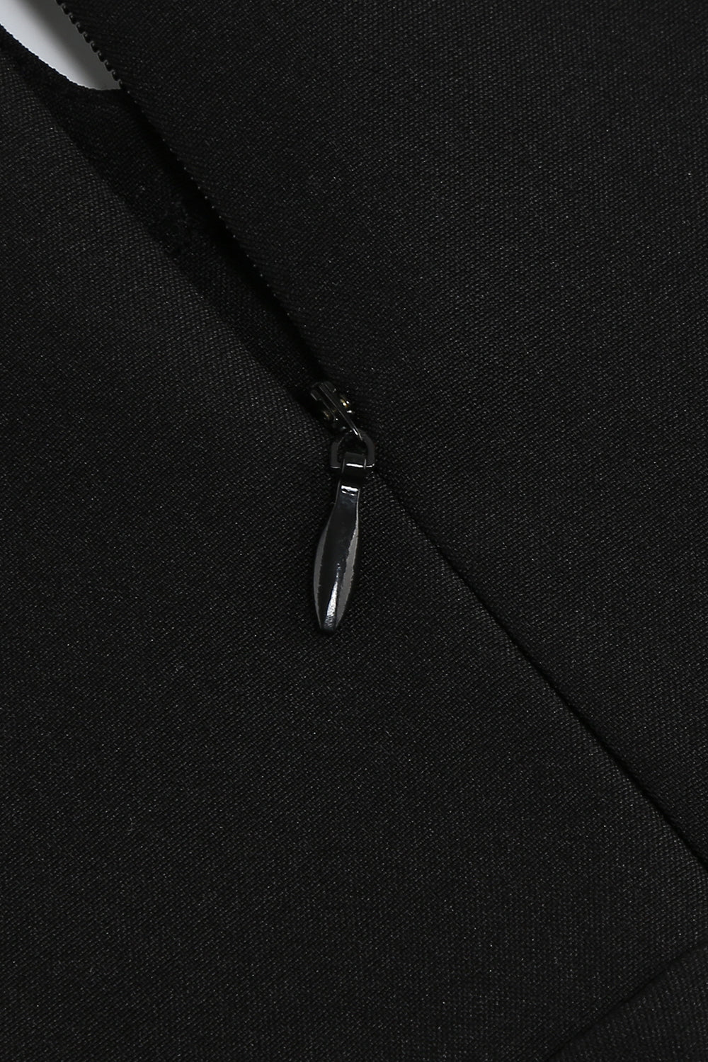 Robe noire sans manches pour filles des années 50 à col bijou