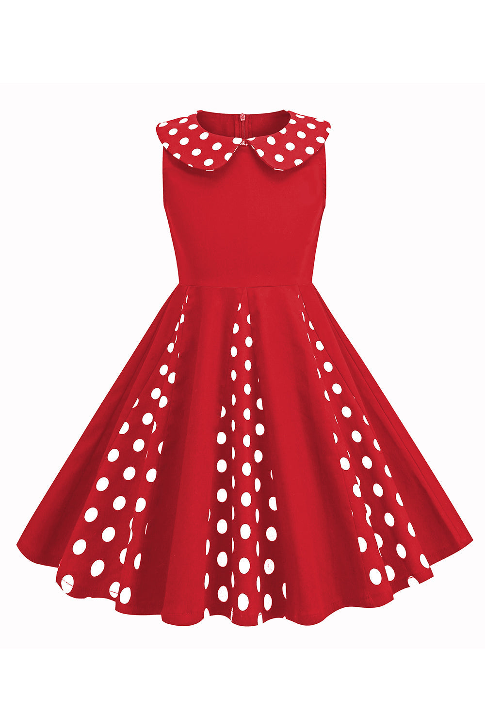 Robe noire sans manches pour filles des années 50 à col bijou