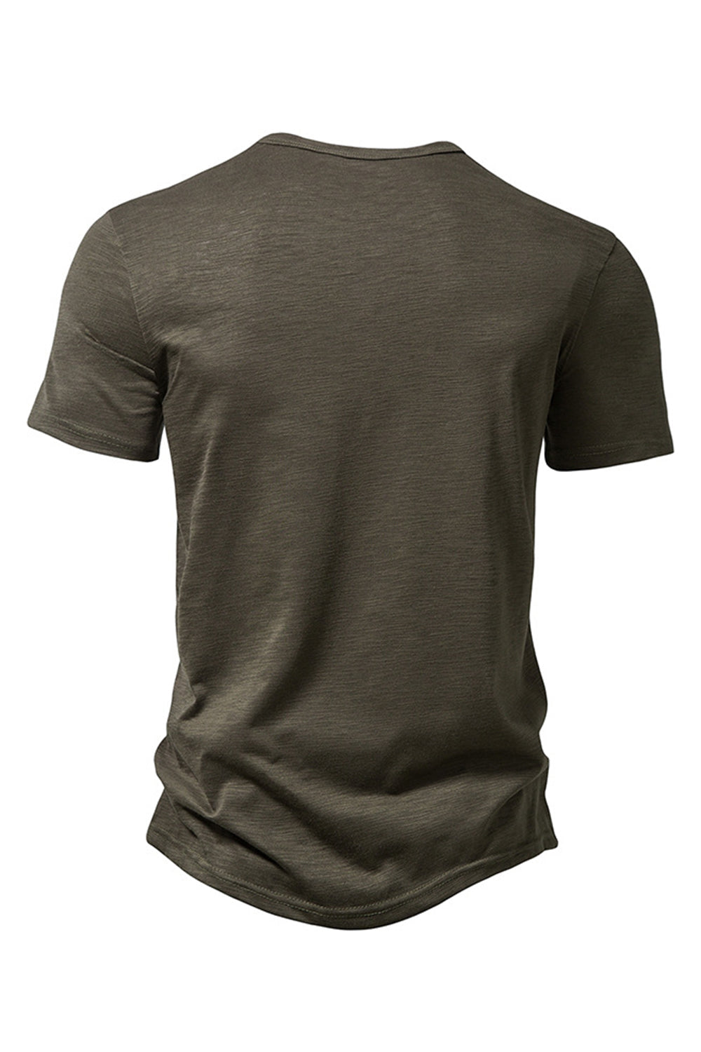 Bouton Noir Été Manches Courtes Tops pour Homme
