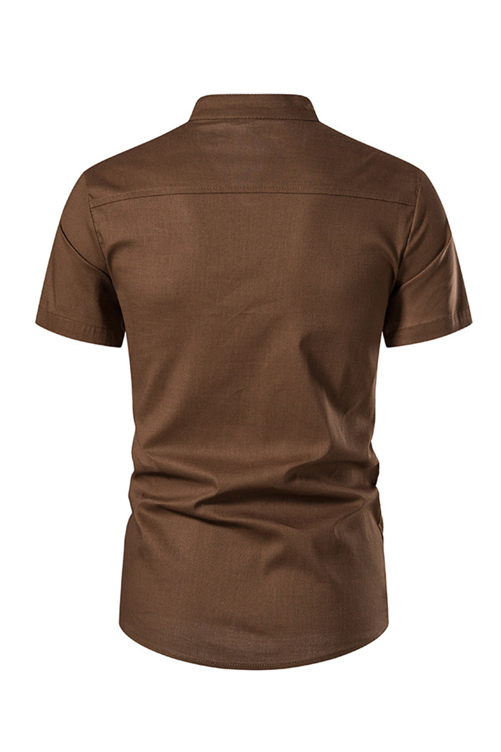 Hauts d'été pour hommes coupe slim à boutons blancs