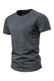 T-shirt d'été Slim Fit Noir pour homme