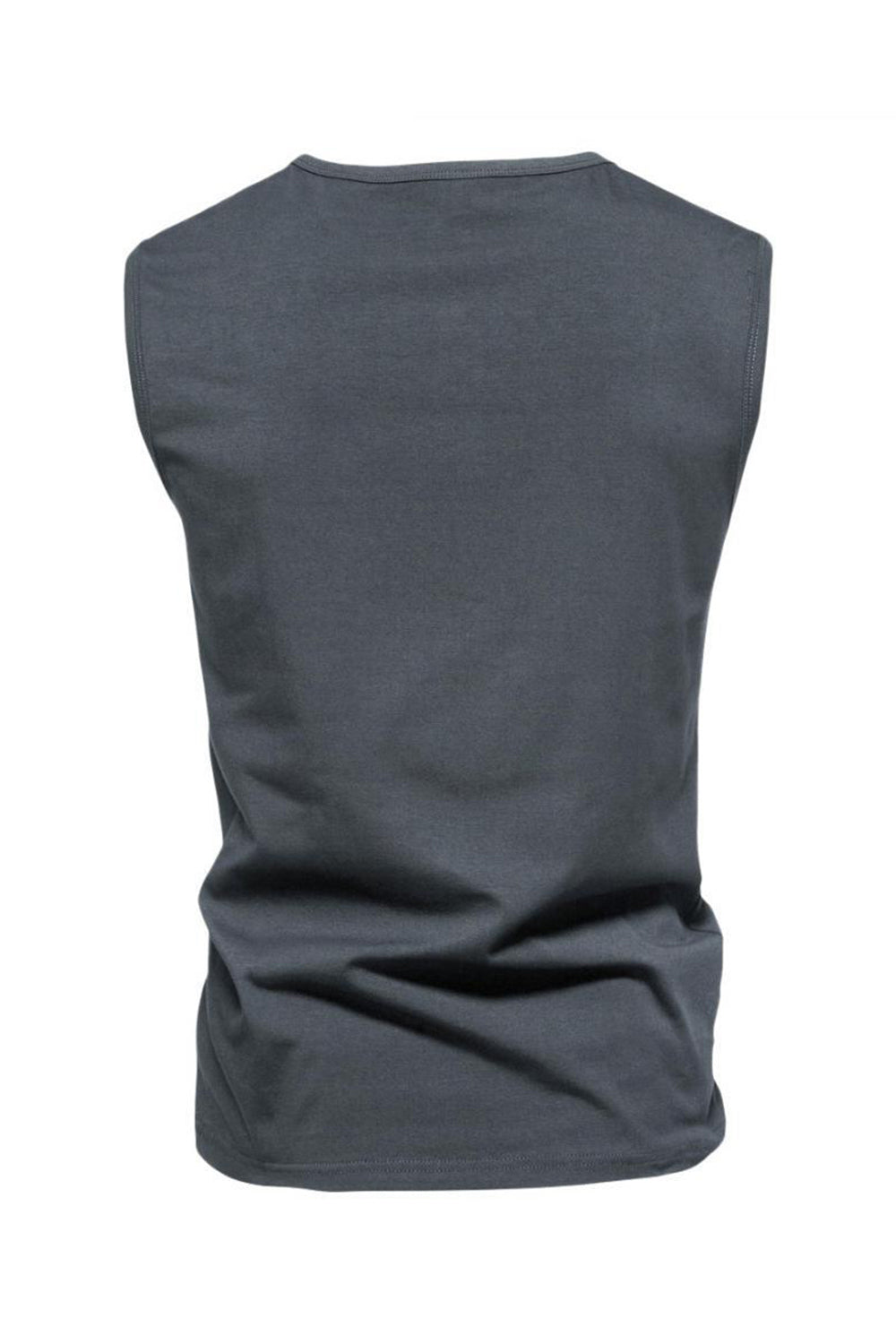 T-shirt d'été sans manches à boutons pour homme