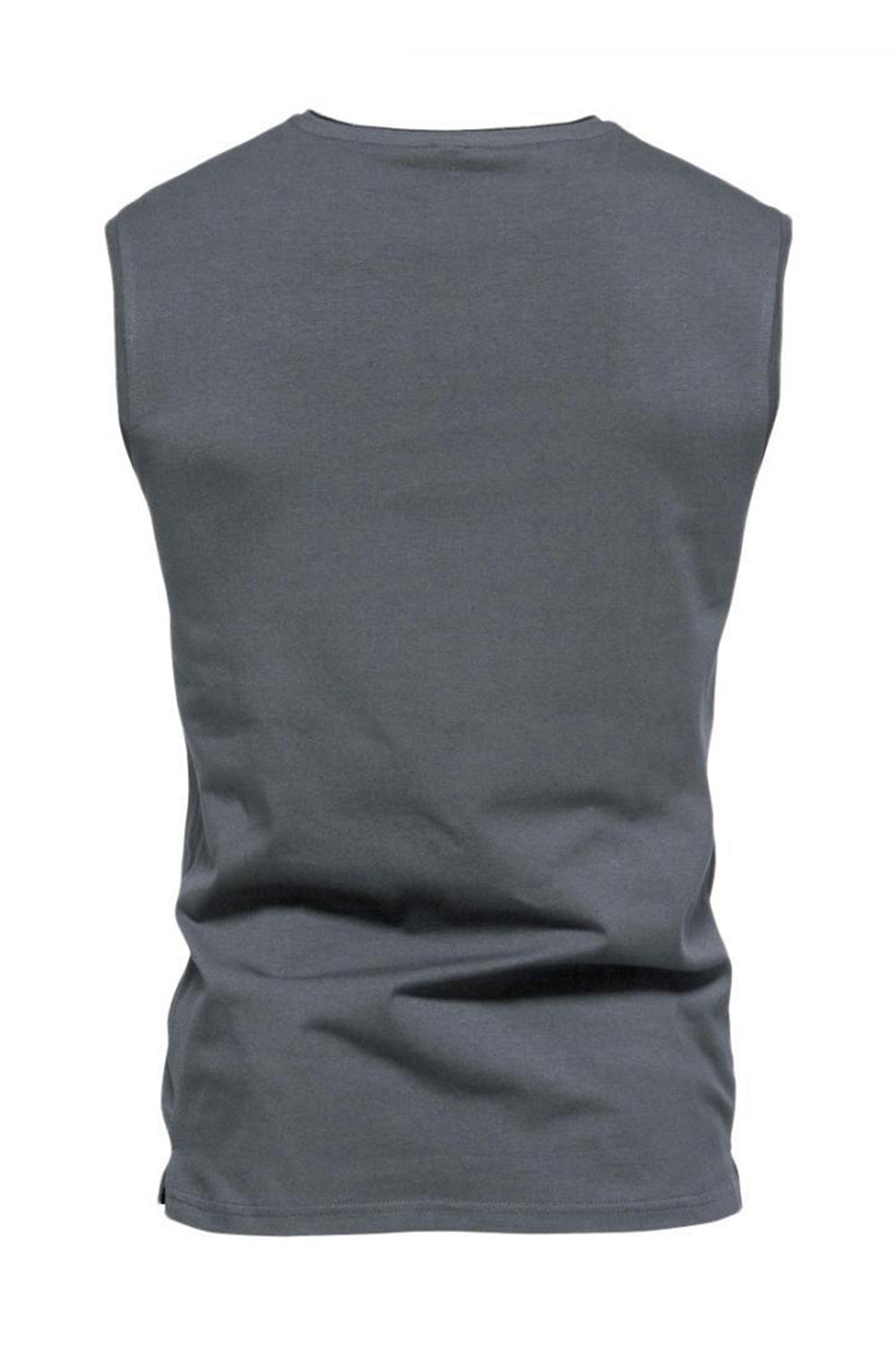 T-shirt d’été pour homme à col V noir sans manches