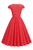 Robe Polka Dots Swing des années 50