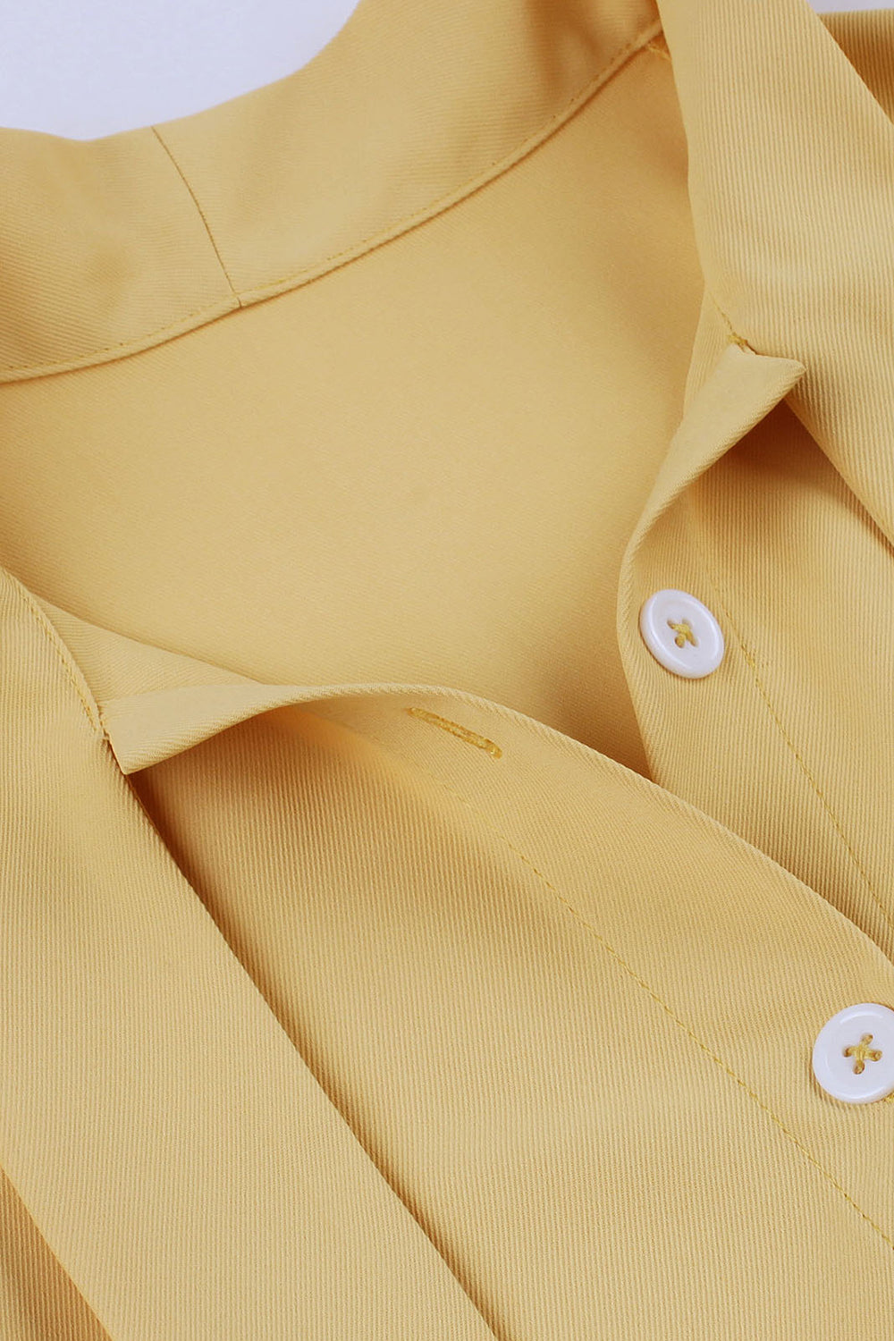Robe jaune Solid Swing des années 50 avec nœud