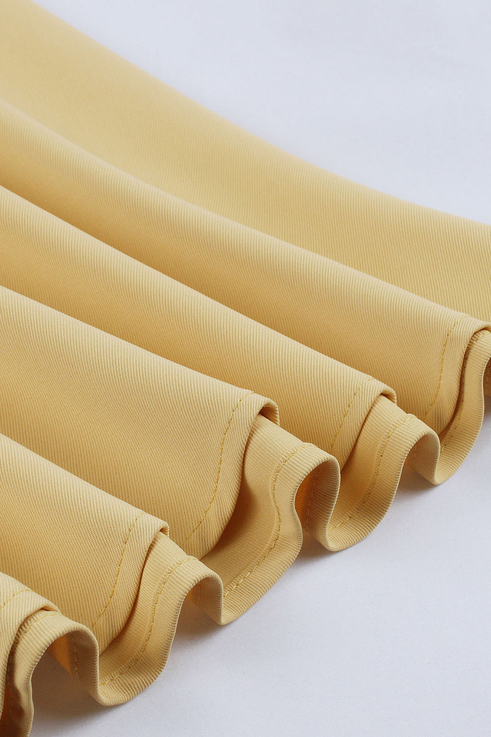 Robe jaune Solid Swing des années 50 avec nœud