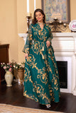 Robe marocaine élégante caftan en maille brodée